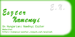eszter namenyi business card